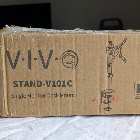 VIVO Single Monitor Desk Mount STAND-V101C black metal office monitor holder - Picture 6 of 13